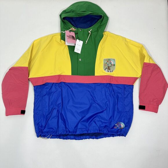 Gucci x The North Face XL Windbreaker Rain Anorak Jacket Color Block NWT - Picture 2 of 14